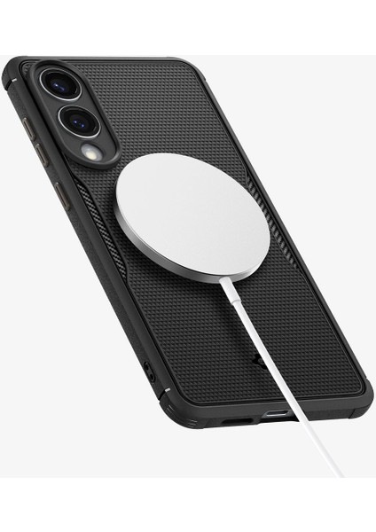 Galaxy S25 Edge ile uyumlu Kılıf Core Armor Hava Kanalı Teknolojisi™ Askeri Sınıf Koruma MagFit özellikli Matte Black Dokulu Yüzey Kapak - ACS09406 indirimleri