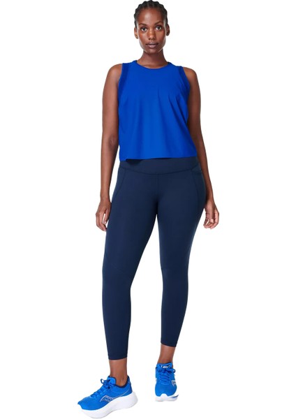 Power 7/8 Workout Leggings Kadın Lacivert Koşu Tayt