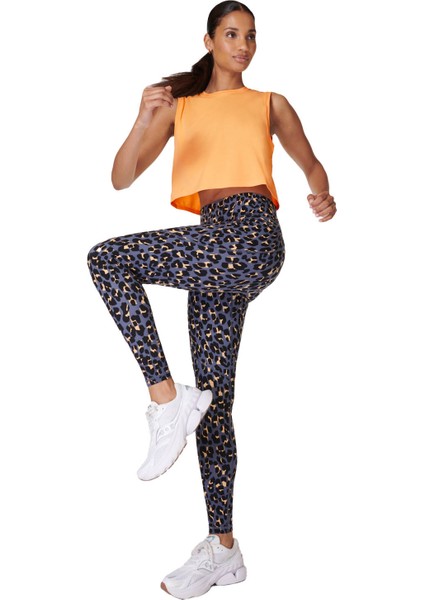 Power 7/8 Workout Leggings Kadın Turuncu Koşu Tayt indirimleri