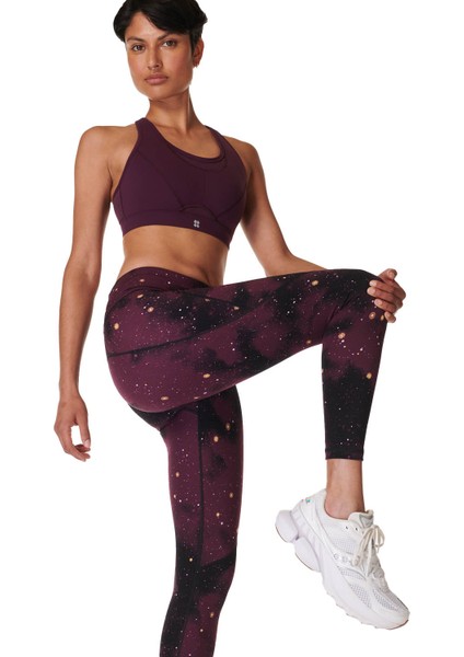 Power 7/8 Workout Leggings Kadın Mor Koşu Tayt fırsatları