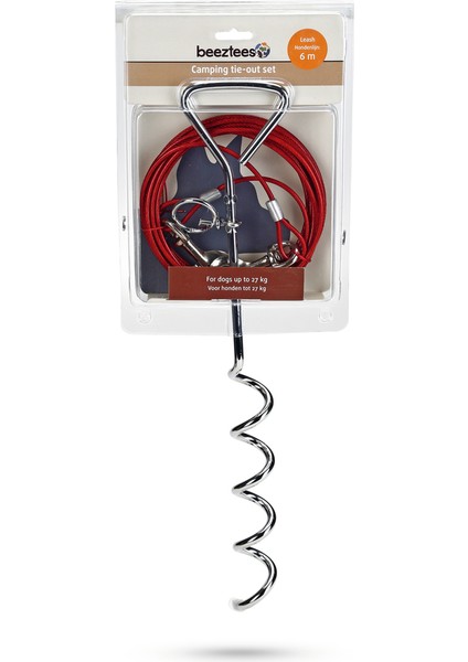 Beeztees Köpek ve Kedi Bahçe Bağlama Kancası ve 6m Halatı, 27KG'YE Kadar, 41X0,8CM fiyatları