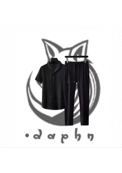 Yeni Sezon Unisex Bürümcük Krilkıl Kumaş Yazlık Likralı Siyah Kısa Kol Yazlık Tişört Eşofman Takım