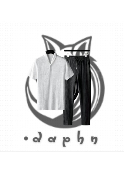 Yeni Sezon Bürümcük Krilkıl Kumaş Yazlık Likralı Beyaz&siyah Kısa Kol Yazlık Tişört Eşofman Takım