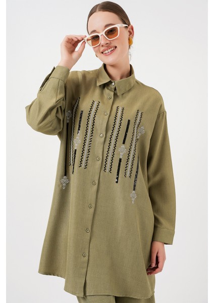 Desenli Tunik Pantolon Ikili Takım 6720 - Çağla fiyatları