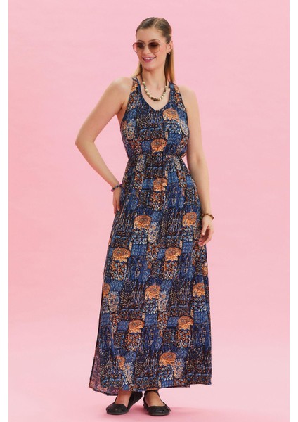 V Yaka Yırtmaçlı Günlük Elbise fırsatları