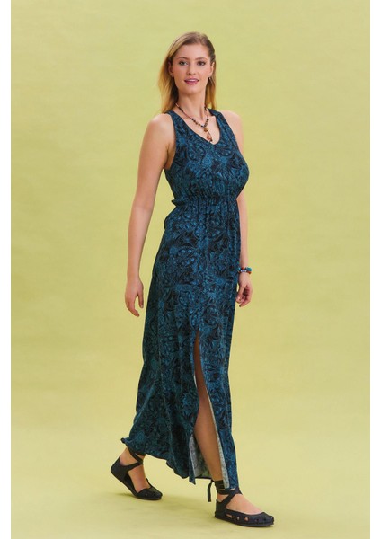 V Yaka Yırtmaçlı Günlük Elbise fiyatları