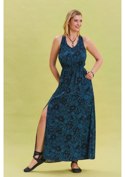 V Yaka Yırtmaçlı Günlük Elbise fırsatları