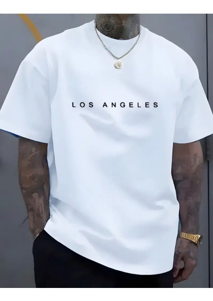 Los Angeles Baskılı T-Shirt