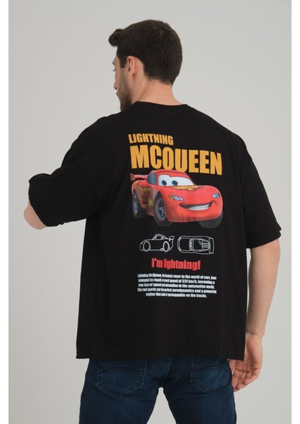 Şimşek Mcqueen Lıghtnıng I'm Sally Cars Arabalar Ön Arka Baskı Detaylı Couple Oversize Tişört