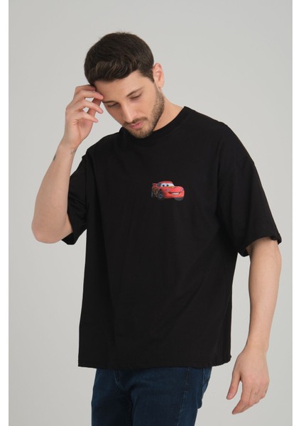 Şimşek Mcqueen Lıghtnıng I'm Sally Cars Arabalar Ön Arka Baskı Detaylı Couple Oversize Tişört fırsatları