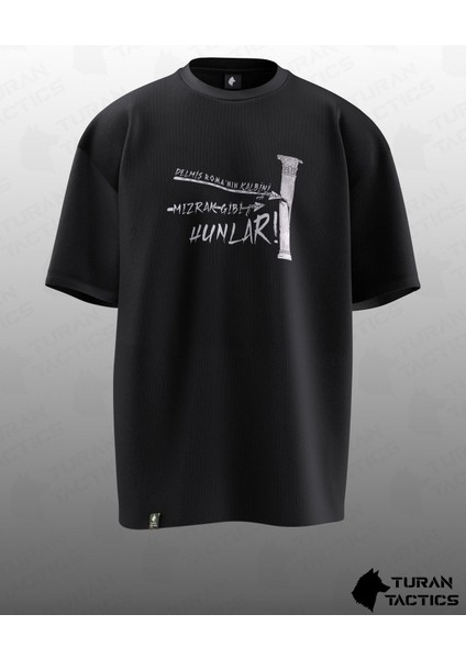 Hunlar Tasarımlı Oversıze Unısex T-Shırt