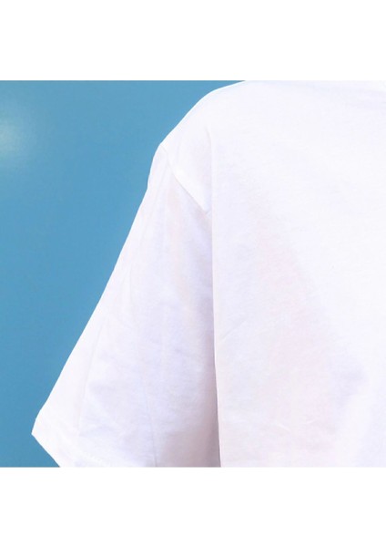 Erkek Oversize Basic Bisiklet Yaka T-Shirt