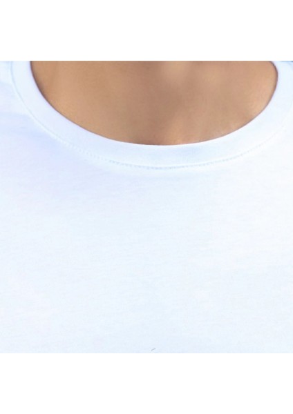 Erkek Oversize Basic Bisiklet Yaka T-Shirt