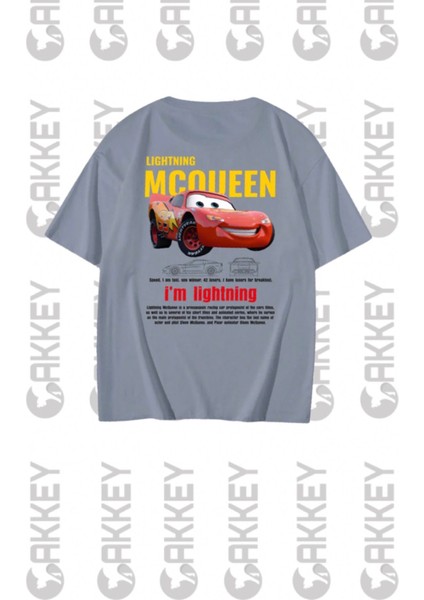 Arabalar Mcqueen Baskılı Oversize T-Shirt