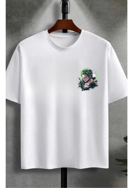 One Piece: Roronoa Zoro Baskılı Oversize Anime %100 Pamuklu T-Shirt fiyatları