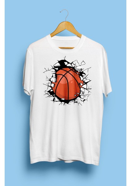 Oversize Duvar Basketbol Topu Oyun Oyuncu Spor Tasarım Baskılı Tişört