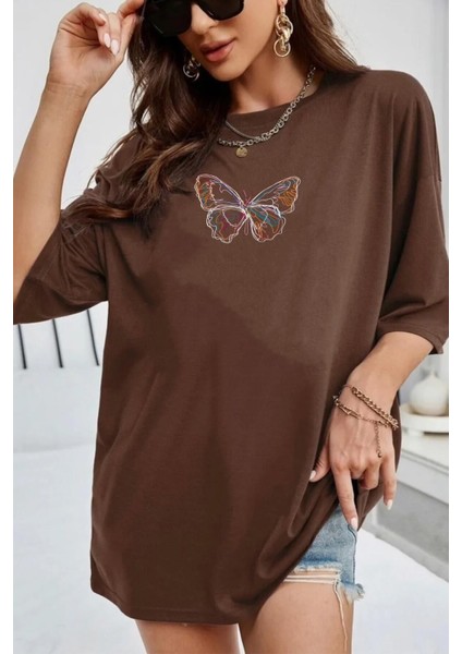 Trendbees Butterfly Baskılı T-Shirt