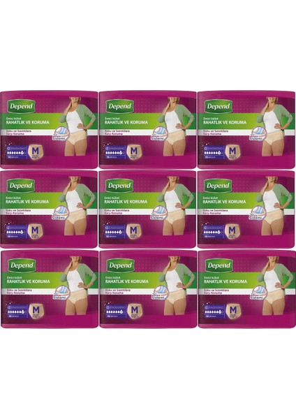 Emici Külot Hasta Bezi Medium - Orta Kadın 90 Adet 9 PKx10