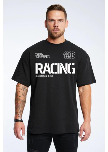 Racing Baskılı Oversize T-Shirt fiyatları