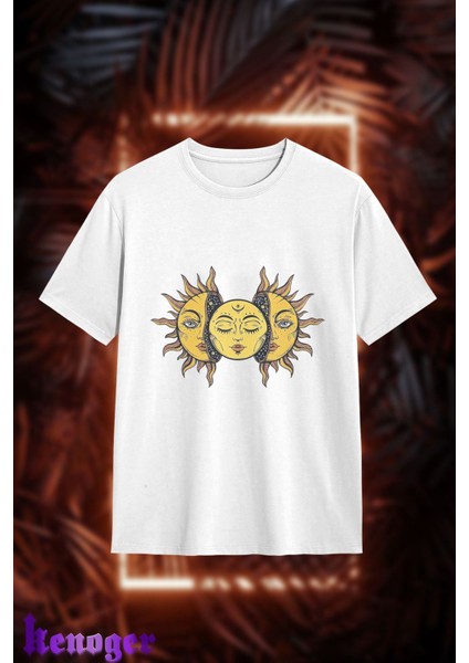 Oversize - Triple Sun Baskılı T-Shirt