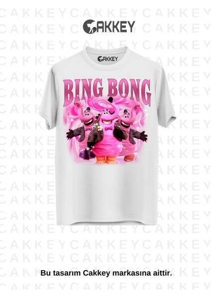 Unisex Ters Yüz Karakterler Baskılı Oversize T-Shirt