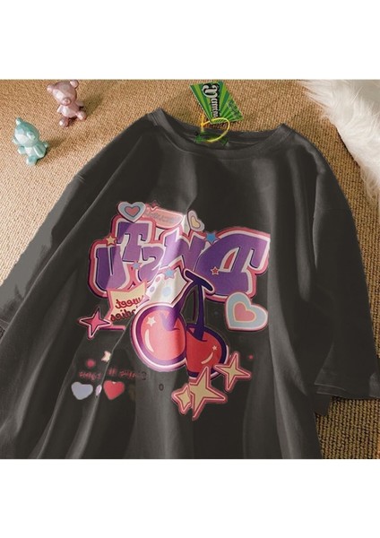 Cartoon Cherry Beyaz T-Shirt ( )