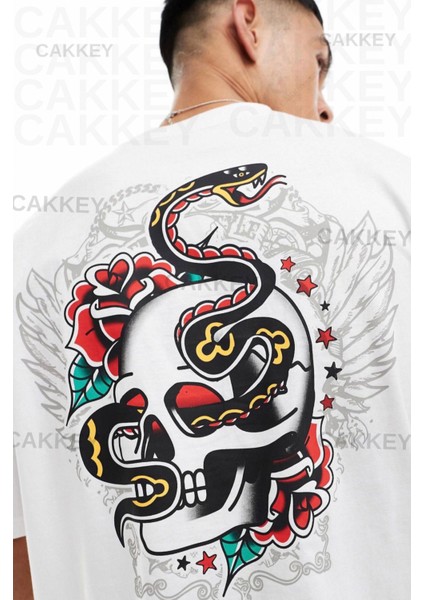 Kurukafa Baskılı Oversize T-Shirt fiyatları