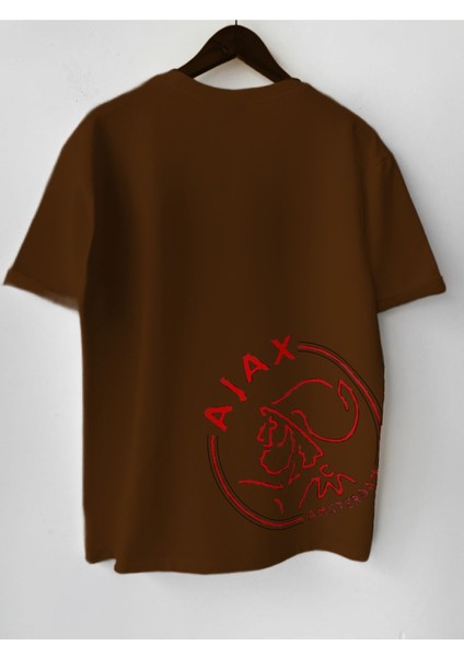 Erkek Baskılı Pamuklu Bisiklet Yaka Kısa Kollu Oversize T-Shirt