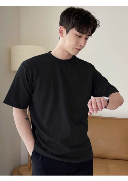 Bisiklet Yaka Oversize T-Shirt