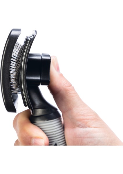 Beeztees Uzun Tüylü Köpek Tarağı, Bas-Çek Birikmiş Tüyleri Kolay Sıyırma, Siyah, 19X10,5X5CM fırsatları