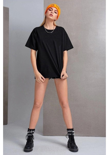 Siyah Oversize Basic T-Shirt fiyatları