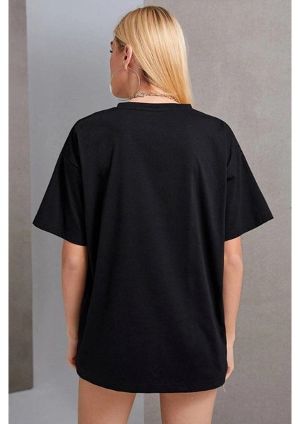Siyah Oversize Basic T-Shirt modelleri