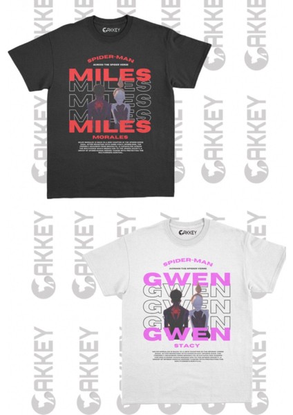 Spiderman&gwen Baskılı Oversize Sevgili Couple T-Shirt Modelleri