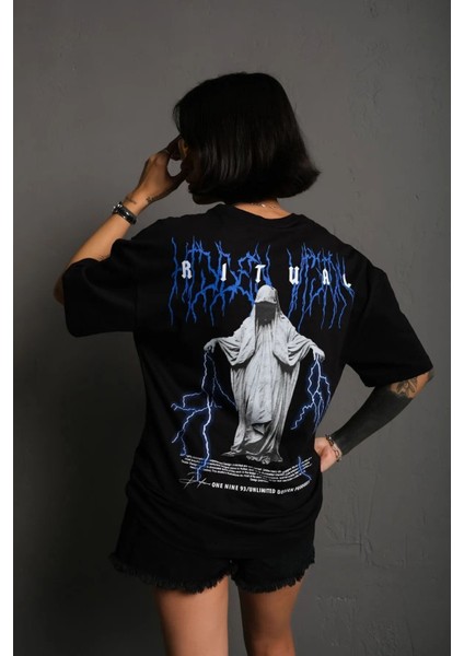 Unisex Siyah Metallica And Justice For All Baskılı Tshirt
