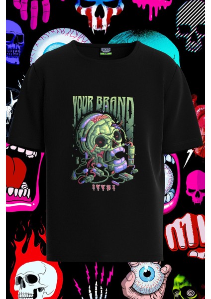 Unisex Oversize Skull / Kuru Kafa V2 T-Shirt Limited Edition