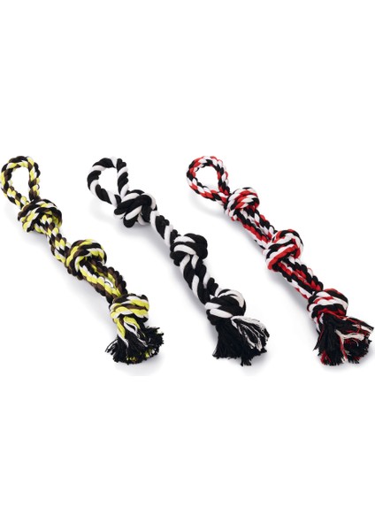 Beeztees Köpek Oyuncağı, Üç Düğümlü Diş Ipi, Tutamaçlı, 40CM, 250GR