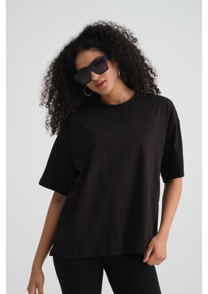 Oversize Basic Tişört Siyah