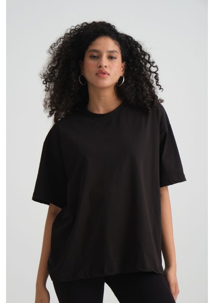 Oversize Basic Tişört Siyah fiyatları