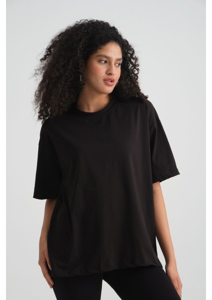 Oversize Basic Tişört Siyah modelleri