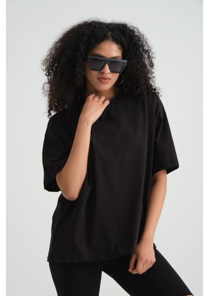 Oversize Basic Tişört Siyah indirimleri