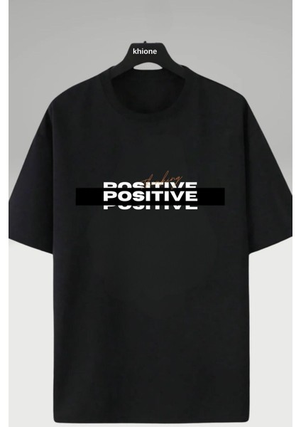 Positive Baskılı %100 Pamuk T-Shirt