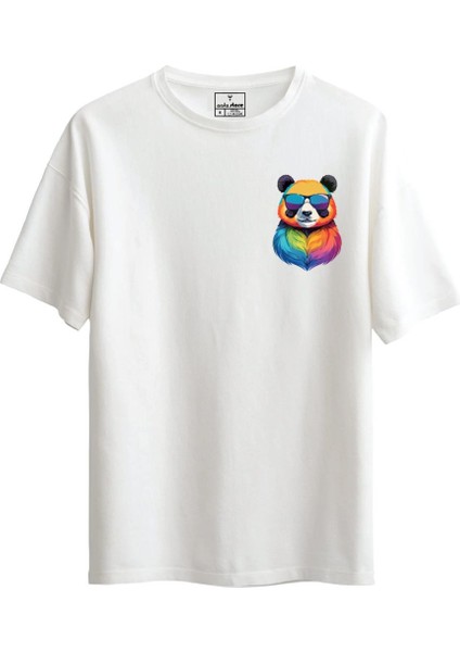 Oversize Panda Baskılı T-Shirt