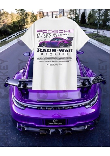 Unixes Porsche 993 Turbo Baskılı Oversize T-Shirt