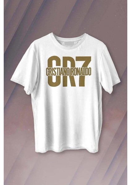 Tasarım Ronaldo Baskılı Oversize %100 Pamuk T-Shirt
