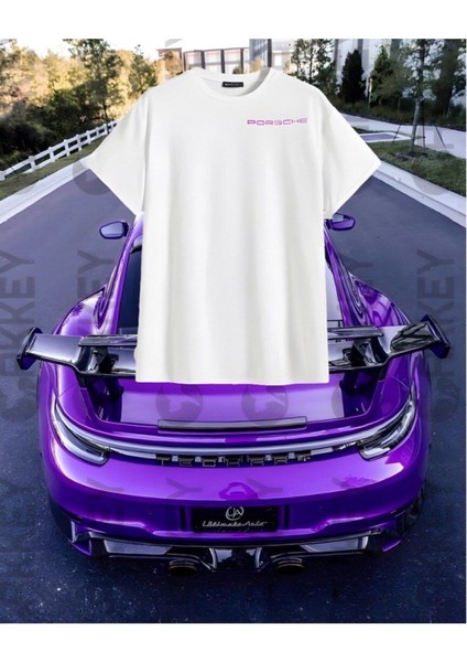 Unixes Porsche 993 Turbo Baskılı Oversize T-Shirt