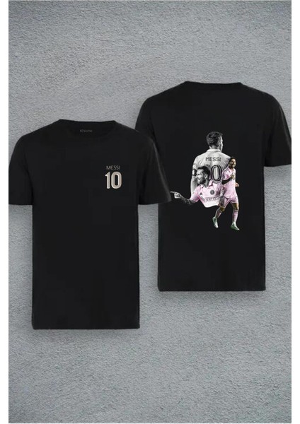 Messi Tasarım Baskılı Oversize Kısa Kol %100 Pamuk T-Shirt