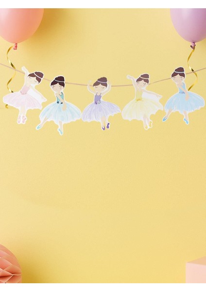 Balerin Temalı Dekoratif Banner Asılabilir Doğum Günü Parti Süsü fiyatları