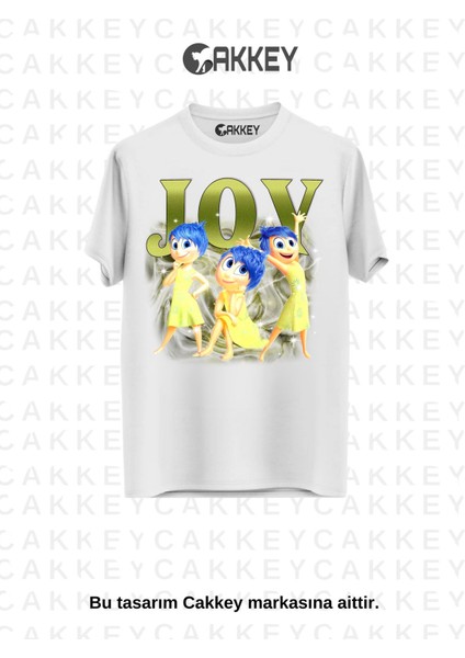 Unisex Ters Yüz Karakterler Baskılı Oversize T-Shirt