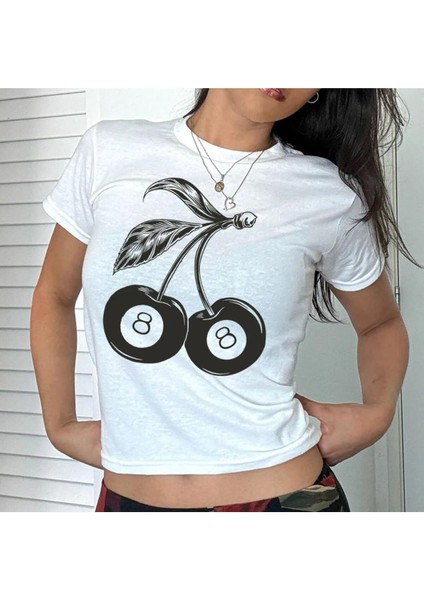 Cherry 8 Ball Baby Tee