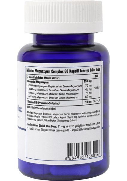 Magnezyum Complex 60 Kapsül